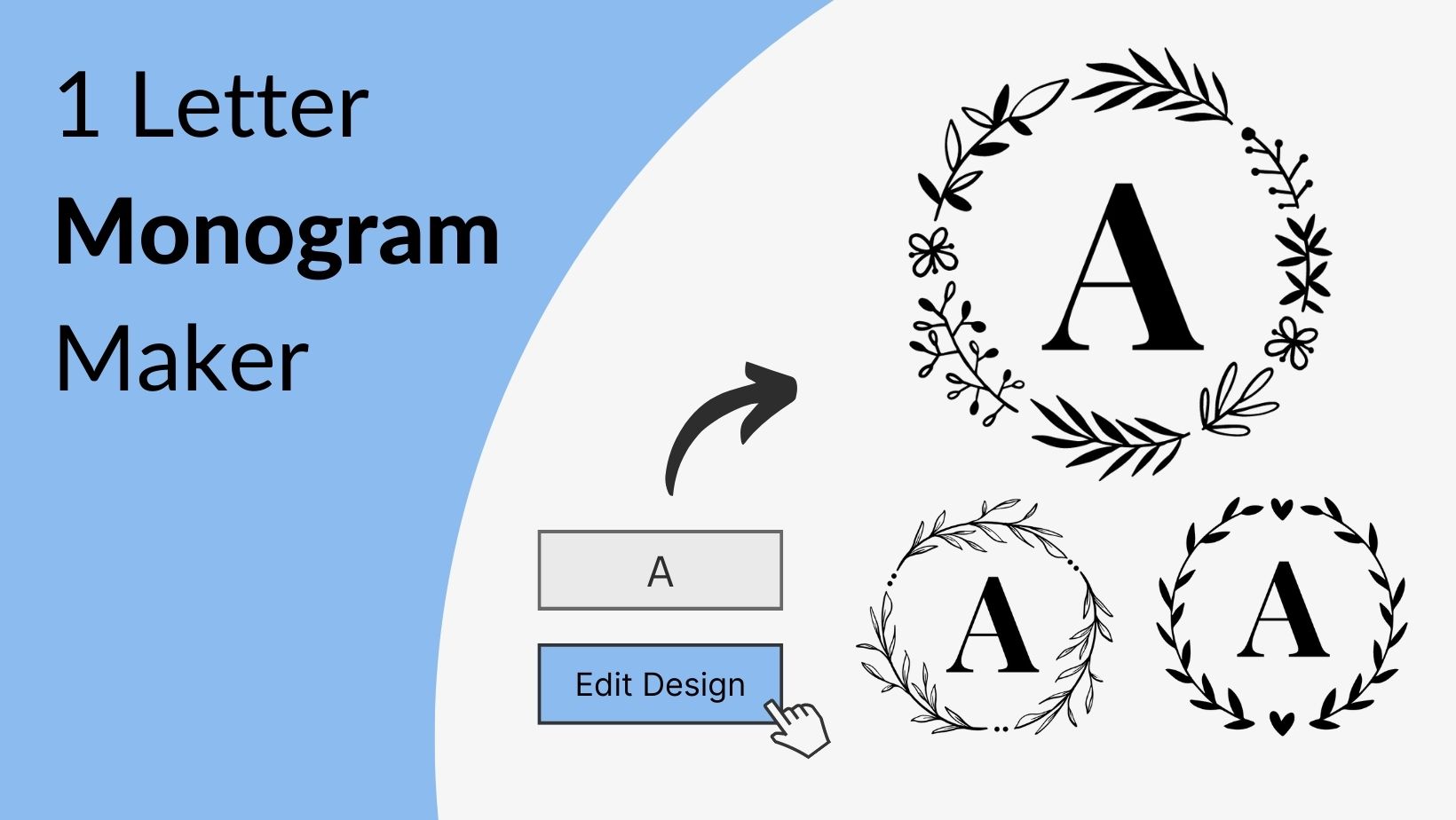 1 letter monogram maker generator free cricut silhouette download free online tool 