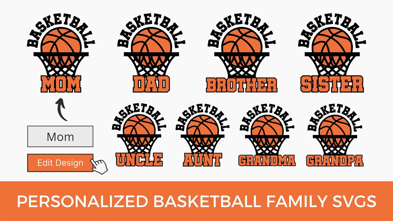 Basketball Family SVG Download Cricut Free dad mom brother sister uncle aunt grandpa grandma