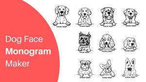 dog monogram maker free download customize personalize silhouette cricut svg vector