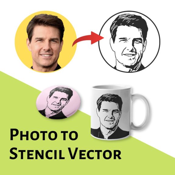 photo to stencil vector converter