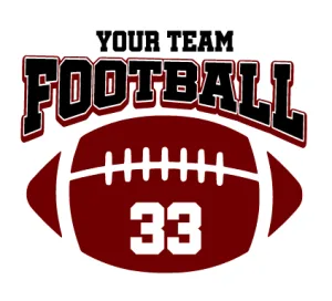 Football SVG Football Team Shirt Design Download File Sport Athletic Football Cricut Silhouette Digital Cut File Team name Download Football Team Design Silhouette Football Team Shirt Vinyl 