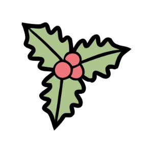 Christmas Mistletoe Flower, Icon,  stencil, template, clip art, design, printable holiday ornament, decoration, cricut, coloring page, winter, window, snow,  vector, svg, Cricut, silhouette, xmas, merry Christmas, illustration.