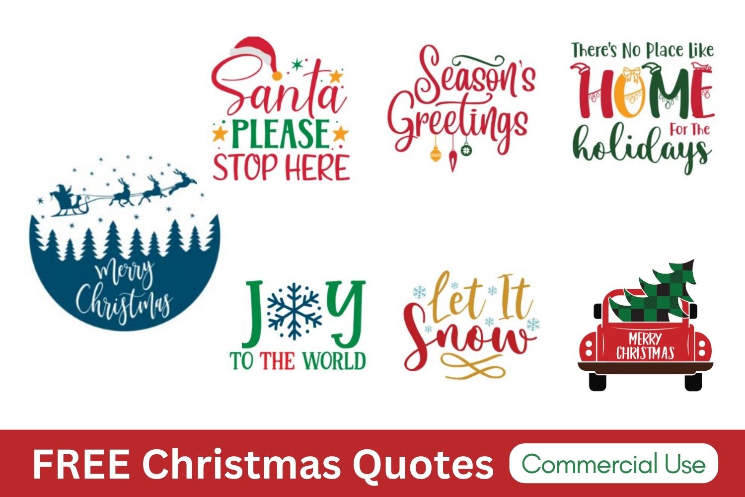Christmas Sayings and Quotes SVG cricut silhouette laser cut download free layered 