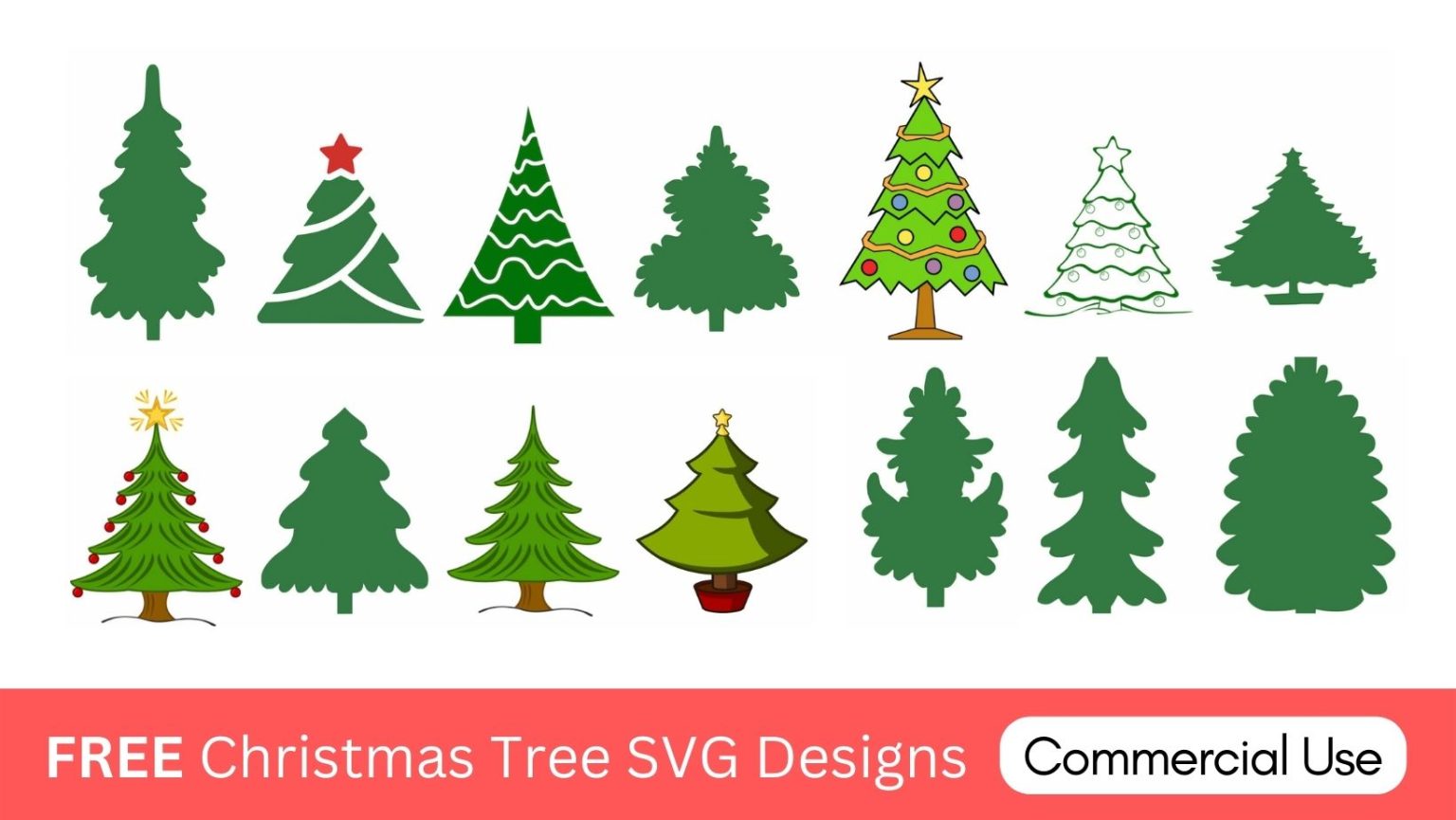 Christmas Tree SVG (Free Printable Patterns & Cliparts)