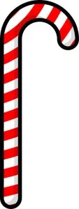 Free Christmas Candy Cane Clipart. pattern, template, stencil, clipart, design, printable ornament, decoration, cricut, coloring page, winter, window, vector, svg.