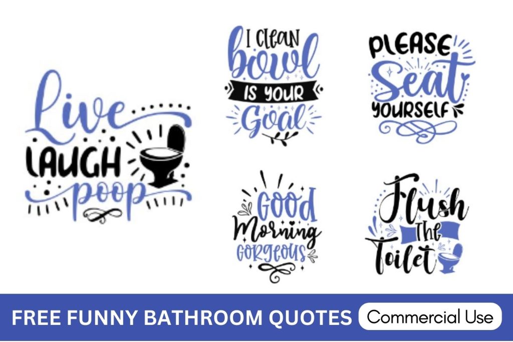 Funny Bathroom Sayings SVG Designs - Bathroom Svg - Funny Bathroom Svg - Toilet Paper Svg - Bathroom Decor - Bathroom svg files for cricut, Cricut, Silhouette, download