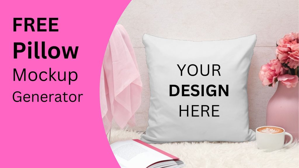 free blank pillow mockup generator design