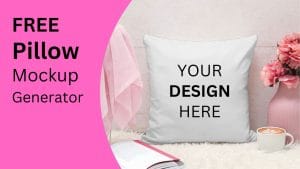 Free pillow cover mockup generator preview