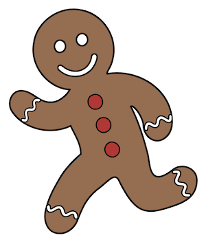 Free Running Gingerbread Man Outline. template, outline, free, clip art, design, stencil, pattern, cutout, cookie, printable holiday ornament, christmas, decoration, cricut, coloring page, winter, window, vector, svg.