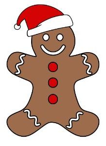 Free gingerbread man santa cap Template. outline, free, clip art, design, stencil, pattern, cutout, cookie, printable holiday ornament, christmas, decoration, cricut, coloring page, winter, window, vector, svg, silhouette.