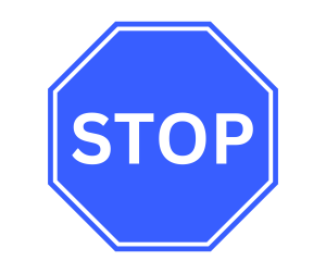 Blue Stop sign Printable template