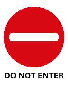 do not enter sign printable template , safety signs