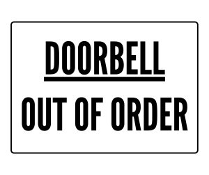 Doorbell Out of Order sign, Out of order Signs , download, out of order, PNG , out of order sign printable template