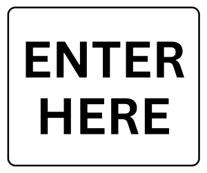 Enter Here Sign Printable Template