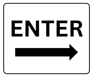 Enter Right Printable Sign