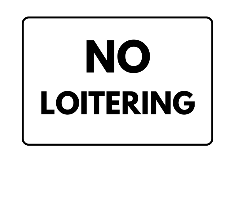 No Loitering Sign: Printable Templates (Free PDF Downloads)