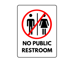 No Public Restroom sign, Bathroom Signs , download, bathroom, PNG , Bathroom sign printable template