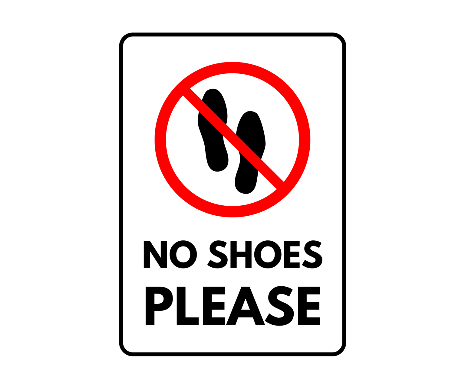 No Shoes Please Sign Printable Templates (Free PDF Downloads)