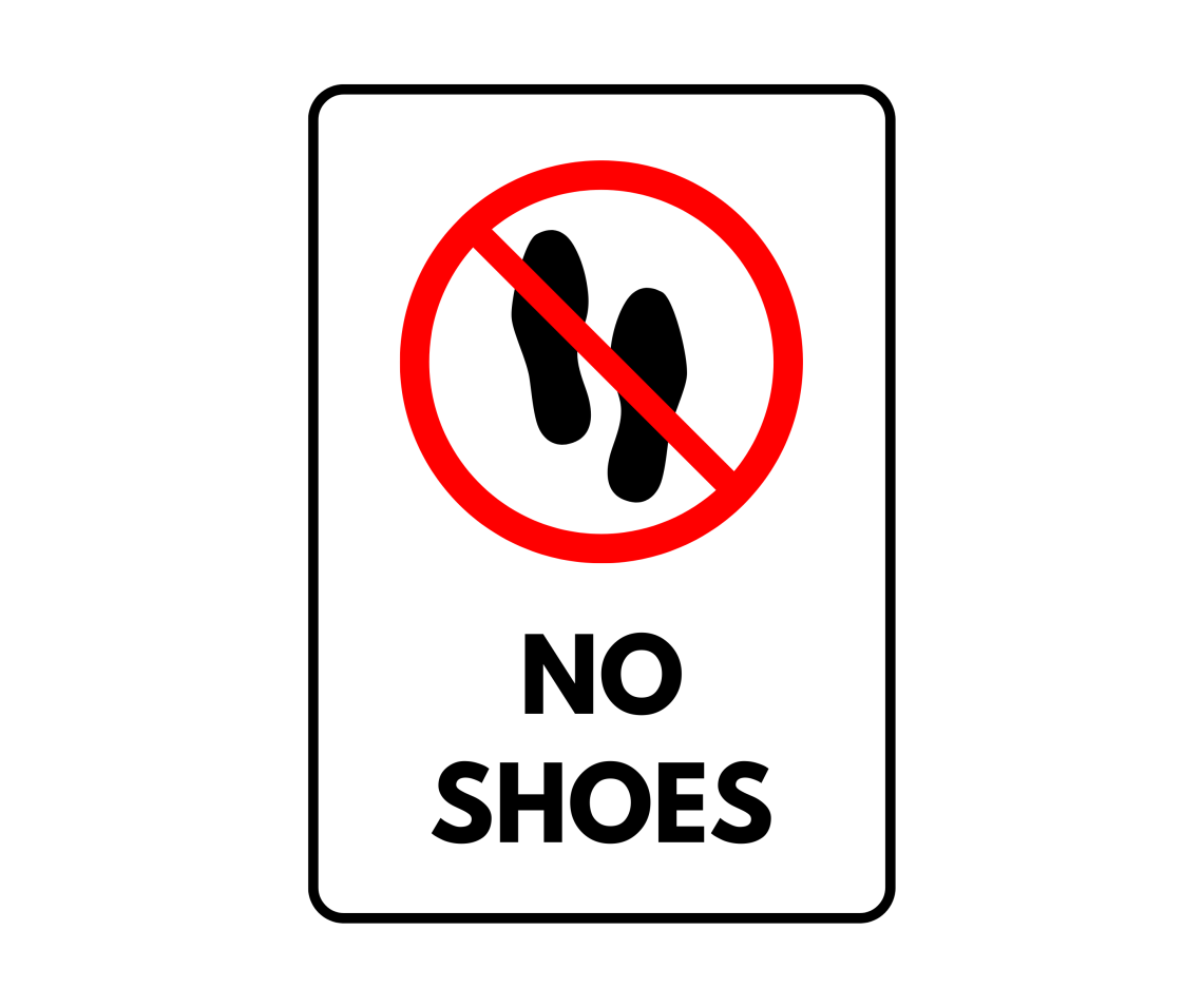 No Shoes Sign Printable Templates (Free PDF Downloads)