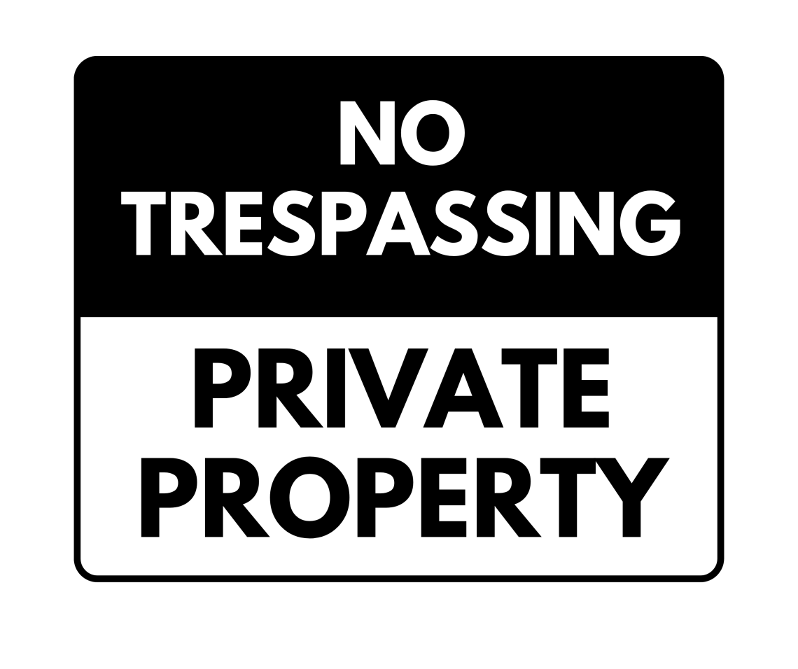 No Trespassing Private Property Sign: Printable Templates (Free PDF ...