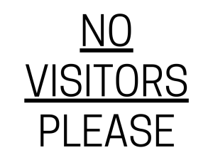 No Visitors Please - printable sign, template, download, PDF, free, signs