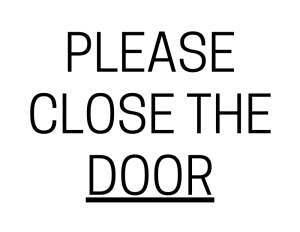 Please Close The Door - printable sign, template, download, PDF, free, signs