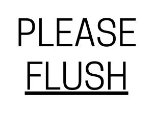 Please Flush - printable sign, template, download, PDF, free, signs