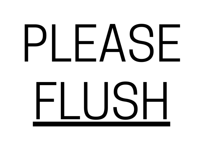 Please Flush Sign: Printable Templates (Free PDF Downloads)