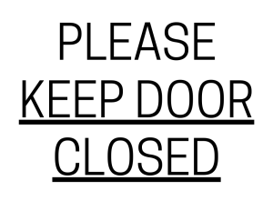 Please Keep Door Closed - printable sign, template, download, PDF, free, signs