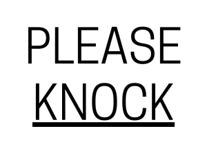Please Knock - printable sign, template, download, PDF, free, signs