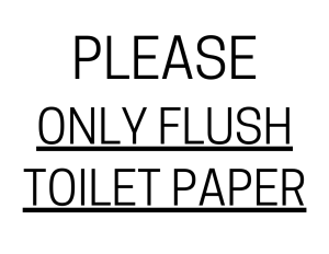 Please Only Flush Toilet Paper - printable sign, template, download, PDF, free, signs