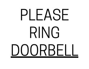 Please Ring Doorbell - printable sign, template, download, PDF, free, signs