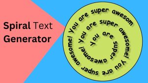 Free Spiral Text Generator. Swirl Text maker vectordad