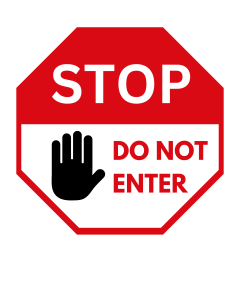 Stop do not enter sign printable template, safety signs