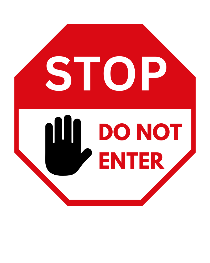 No Entry Signs: Printable Templates (Free PDF Downloads)