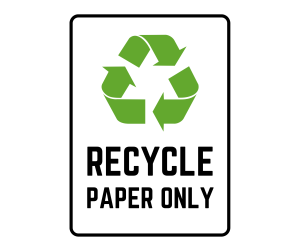 Paper Recycling Sign, Recycle, download, recycling printable template