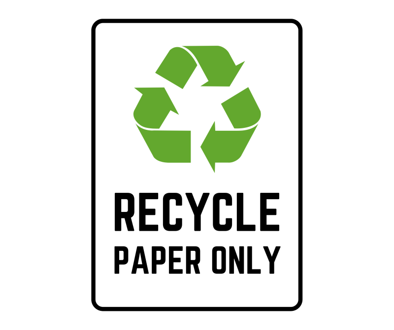 Recycle Paper Only Sign: Printable Templates (Free PDF Downloads)