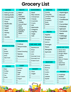 Printable shopping list Free printable grocery list template, pdf, shopping list, notes, organized, print, download, online.