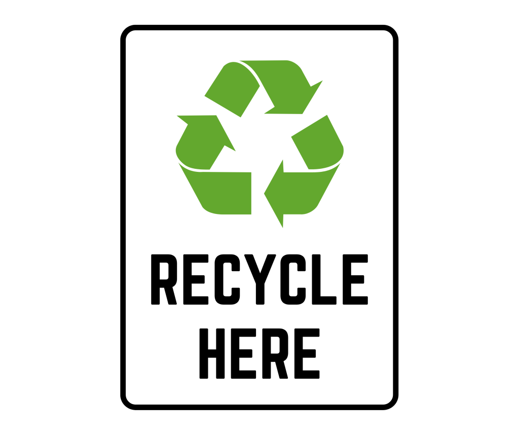 Recycle Here Sign Printable Templates Free PDF Downloads