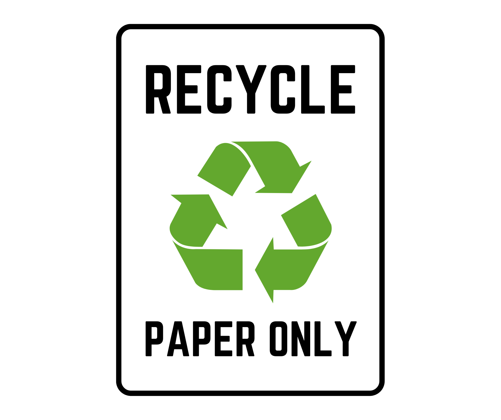 Recycle Paper Only Template: Printable Templates (Free PDF Downloads)