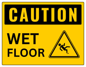 Caution Wet Floor Sign - printable sign, template, download, PDF, free, signs