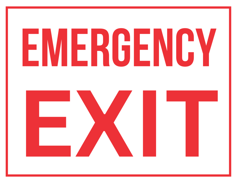 Emergency Exit Sign Printable Templates Free Pdf Downloads 6573