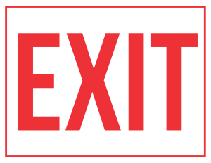 Exit Sign - printable sign, template, download, PDF, free, signs