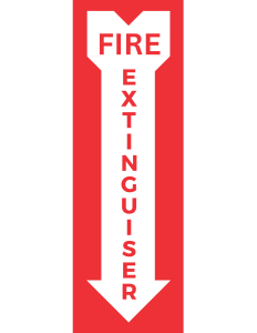Fire Extinguisher Down Arrow Template - printable sign, template, download, PDF, free, signs