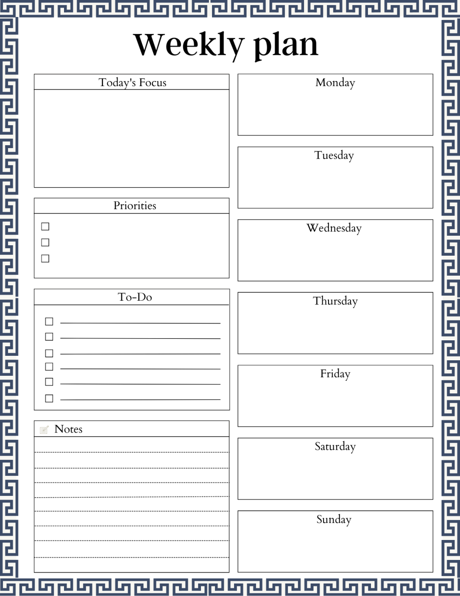 Free Printable Weekly Planner - Templates