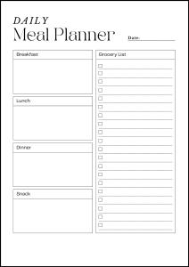 Printable Meal Prep Template – Plan Print Land