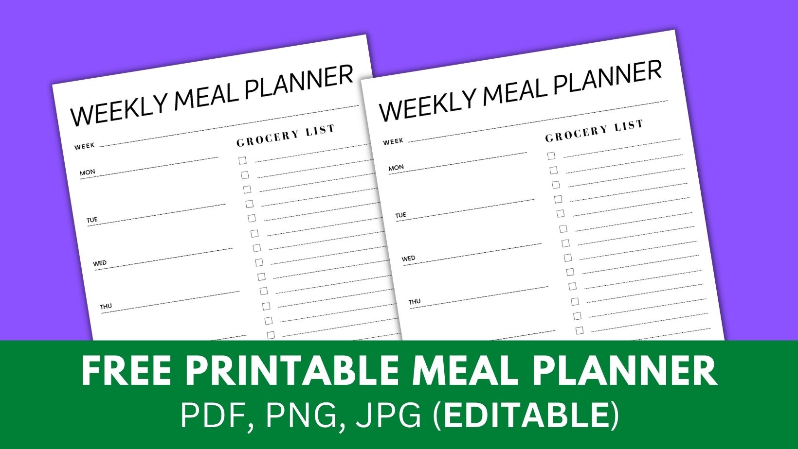 Free Printable Weekly Planner - Templates