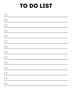 Simple printable to do list, template, pdf, daily, weekly, task list, planner, things to do, cute, organized, print, download, online, simple, todo, for work, for school.