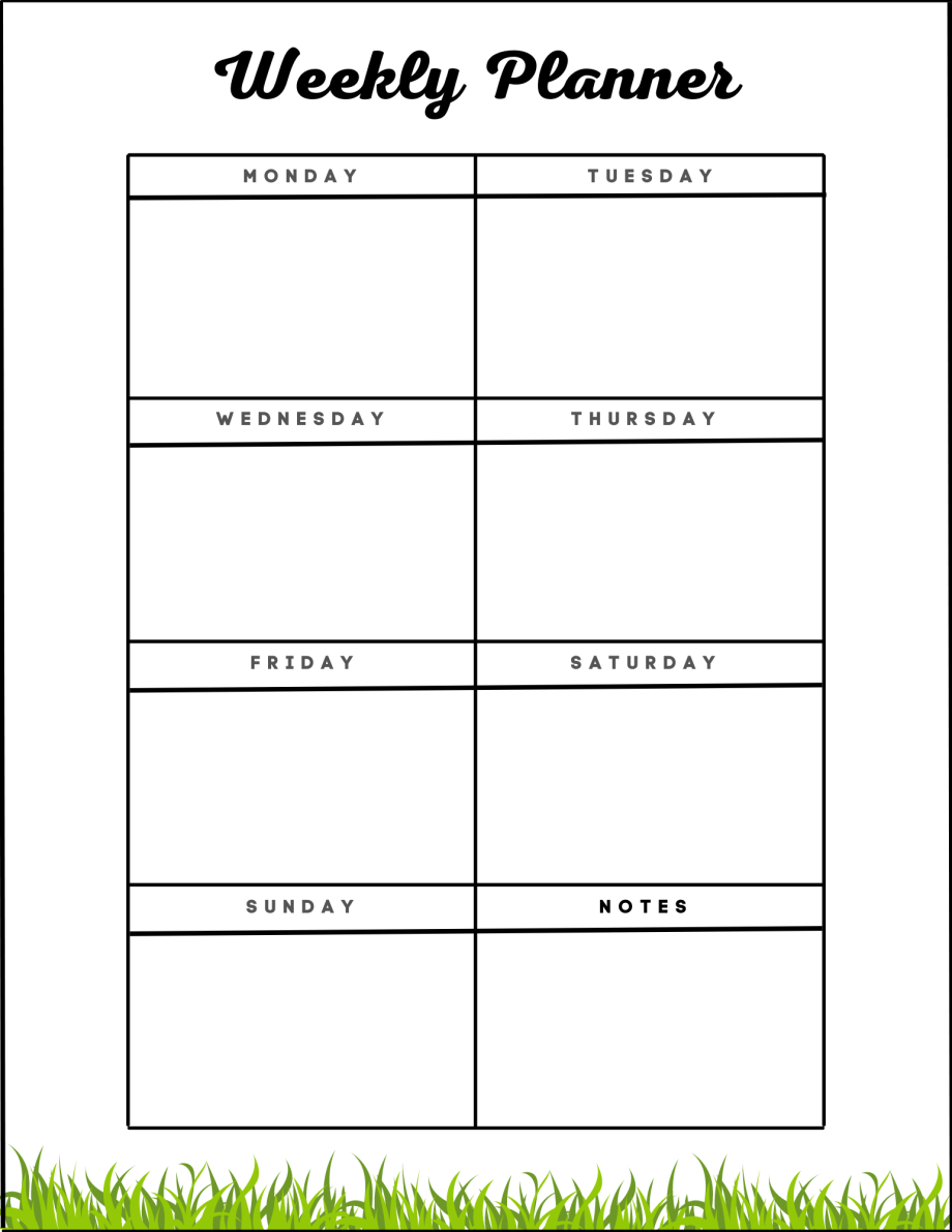 Free Printable Weekly Planner Templates 2345