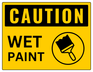 Wet Paint Sign - printable sign, template, download, PDF, free, signs